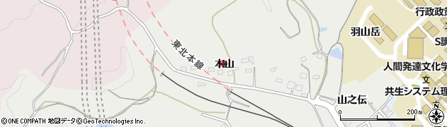 福島県福島市松川町関谷（本山）周辺の地図