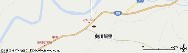 福島県耶麻郡西会津町奥川大字飯里寺ノ下周辺の地図