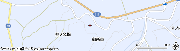 福島県福島市飯野町青木（御所車）周辺の地図