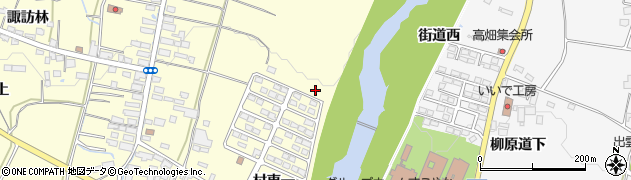 福島県喜多方市上三宮町上三宮東川原周辺の地図