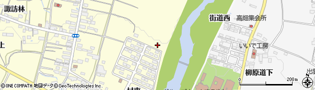 福島県喜多方市上三宮町上三宮（東川原）周辺の地図