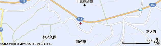 福島県福島市飯野町青木（小手神森）周辺の地図