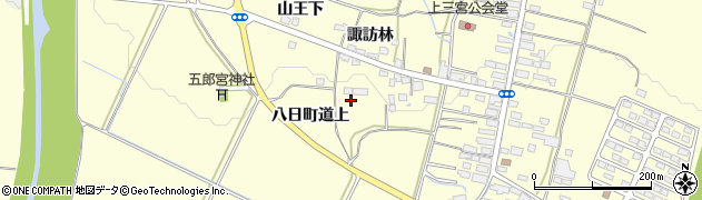 福島県喜多方市上三宮町上三宮（堰上）周辺の地図