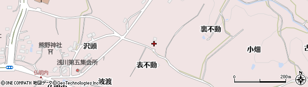 福島県福島市松川町浅川裏不動周辺の地図