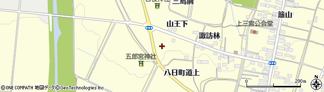 福島県喜多方市上三宮町上三宮品在家周辺の地図