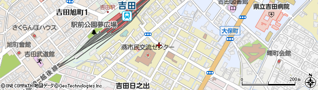 吉田庁舎前周辺の地図
