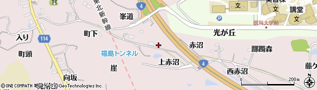 福島県福島市松川町浅川峯道周辺の地図