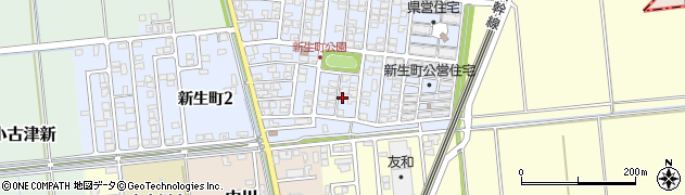 新潟県燕市新生町周辺の地図