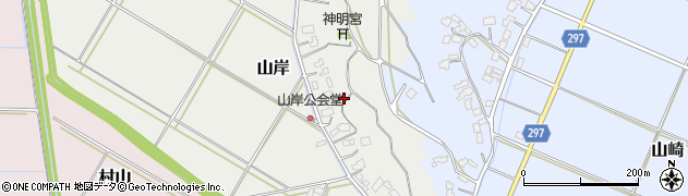 新潟県弥彦村（西蒲原郡）山岸周辺の地図