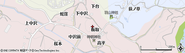 福島県福島市松川町浅川板取周辺の地図