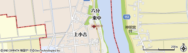 新潟県新潟市西蒲区上小吉周辺の地図