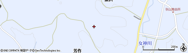 福島県川俣町（伊達郡）秋山（芳作山）周辺の地図