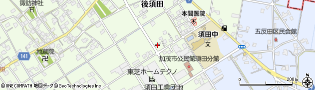 新潟県加茂市後須田643周辺の地図