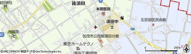 新潟県加茂市後須田695周辺の地図