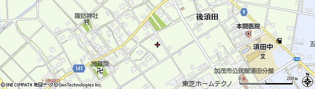 新潟県加茂市後須田334周辺の地図