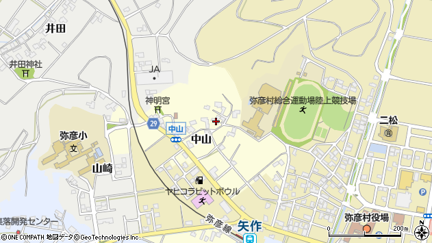 〒959-0312 新潟県西蒲原郡弥彦村中山の地図
