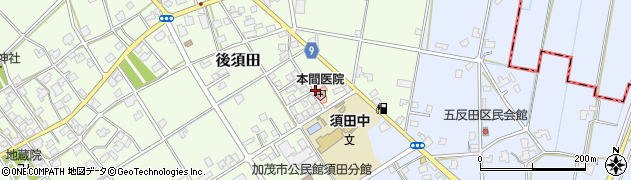 新潟県加茂市後須田777周辺の地図