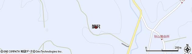 福島県川俣町（伊達郡）秋山（蟹沢）周辺の地図