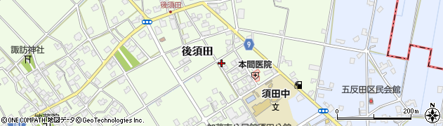新潟県加茂市後須田周辺の地図