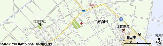 新潟県加茂市後須田446周辺の地図