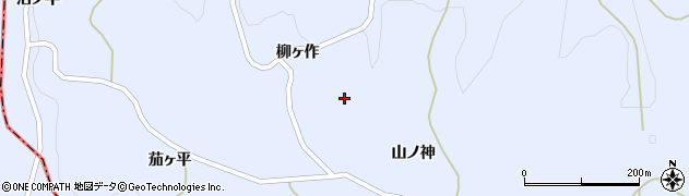 福島県川俣町（伊達郡）秋山（柳ヶ作山）周辺の地図