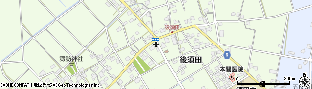 新潟県加茂市後須田449周辺の地図