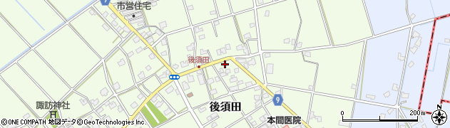 新潟県加茂市後須田503周辺の地図