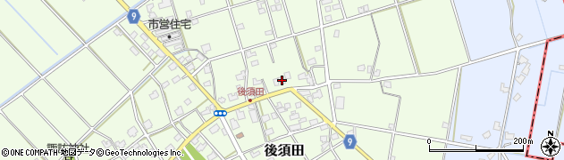 新潟県加茂市後須田1618周辺の地図
