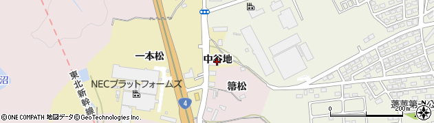 福島県福島市清水町（中谷地）周辺の地図