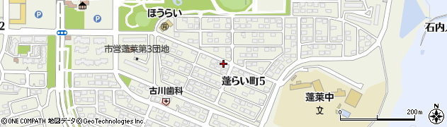 福島県福島市蓬らい町5丁目周辺の地図