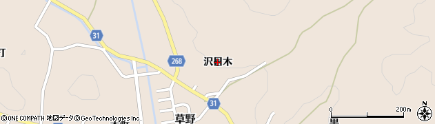 福島県飯舘村（相馬郡）草野（沢目木）周辺の地図