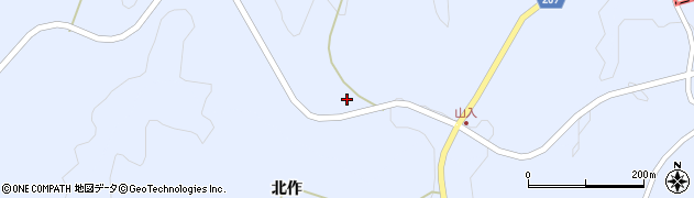 福島県伊達郡川俣町秋山山入柿窪周辺の地図