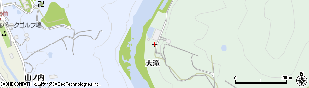 福島県福島市立子山大滝周辺の地図