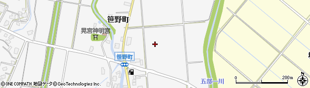 新潟県五泉市笹野町周辺の地図