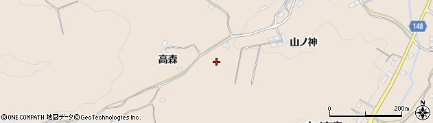 福島県福島市小田高森向周辺の地図