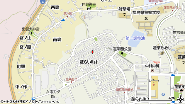 〒960-8157 福島県福島市蓬莱町の地図