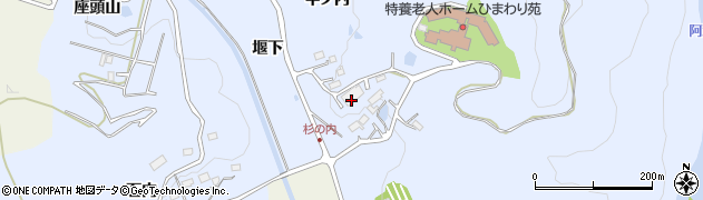 福島県福島市田沢（杉ノ内）周辺の地図