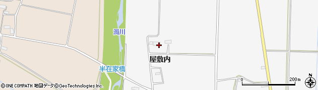 福島県喜多方市熱塩加納町加納（屋敷内）周辺の地図
