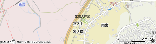福島県福島市清水町（宮ノ上）周辺の地図