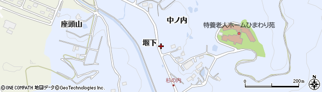 福島県福島市田沢（堰下）周辺の地図