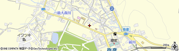 弥彦郵便局周辺の地図