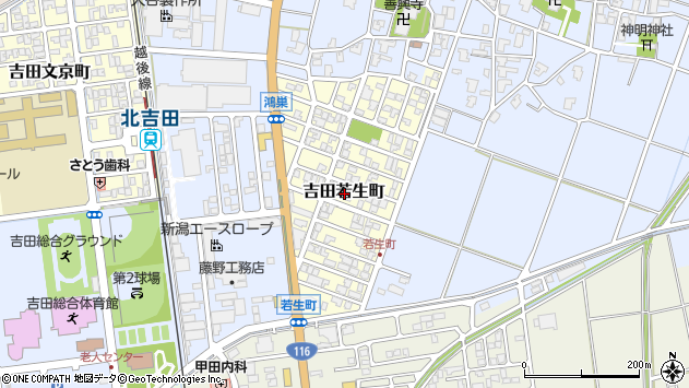 〒959-0262 新潟県燕市吉田若生町の地図