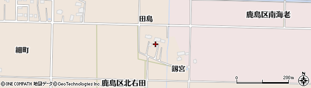 福島県南相馬市鹿島区北右田（田島）周辺の地図