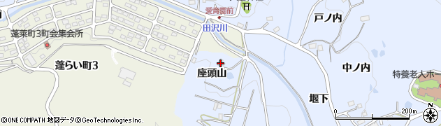 福島県福島市田沢（座頭山）周辺の地図