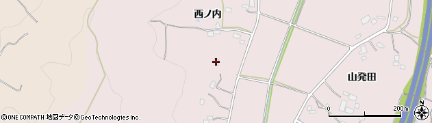 福島県福島市平石西ノ内周辺の地図