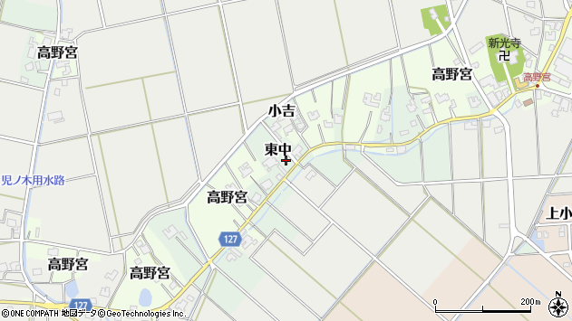 〒950-1331 新潟県新潟市西蒲区東中の地図
