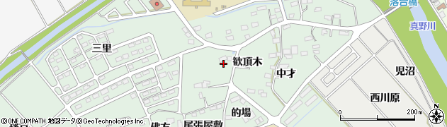 福島県南相馬市鹿島区寺内（歓頂木）周辺の地図
