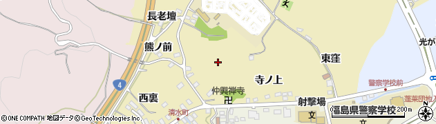 福島県福島市清水町東裏周辺の地図