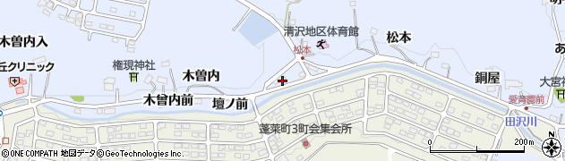 福島県福島市田沢（壇ノ前）周辺の地図