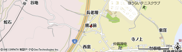 福島県福島市清水町熊ノ前周辺の地図